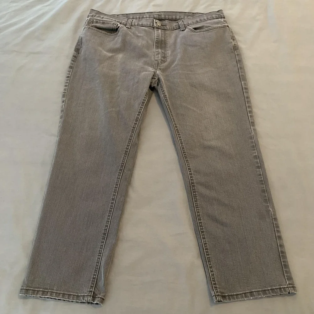 Levi's 541 Jeans Mens 40x30 Gray Stretch Denim Straight Fit PC9 18181-0005